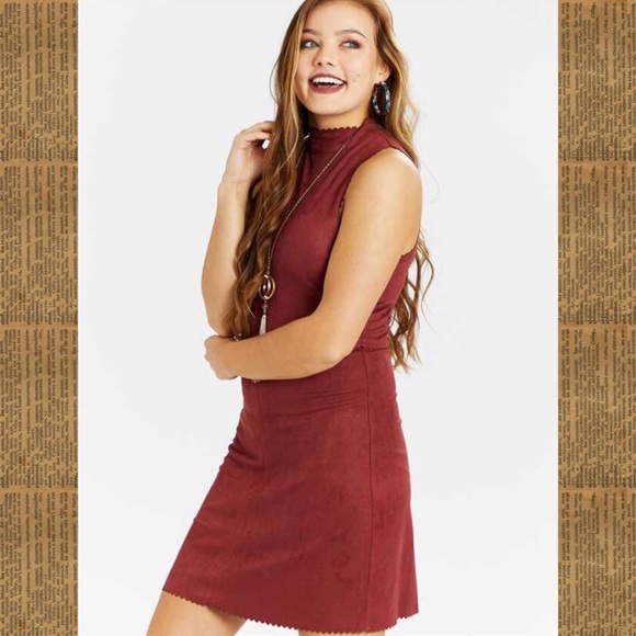 nwt! altar’d state red suede dress - Picture 7 of 8